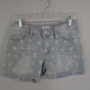 YMI Gray Floral Jean Shorts. EUC Size 14